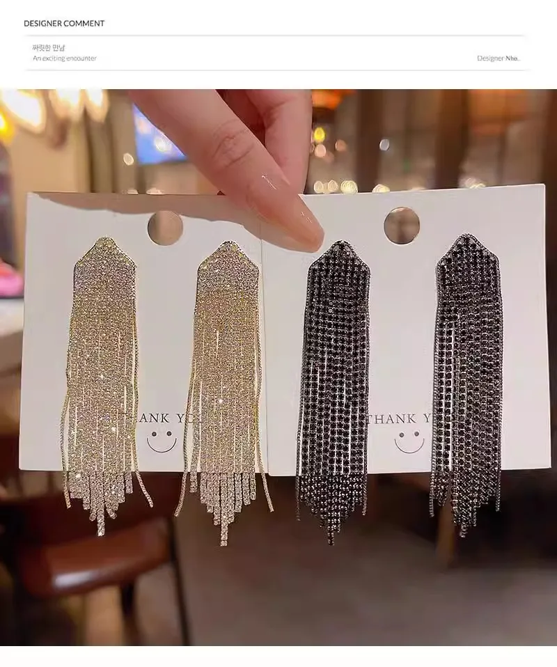 Drop Earrings For Women 925 Needles Black Gold Colour Spinel Tassels Long Earring Cubic Zirconia Vintage Fine Jewelry Elegant
Drop Earrings For Women 925 Needles Black Gold Colour Spinel Tassels Long Earring Cubic Zirconia Vintage Fine Jewelry Elegant