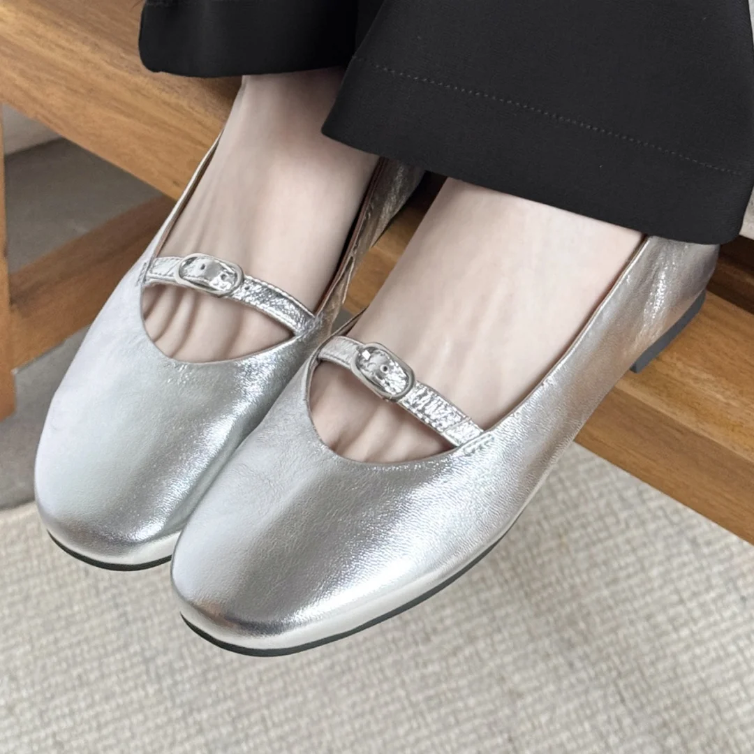 danxuefei 2025 spring new women's sheepskin metal buckle slip-on ballet flats round toe soft comfort casual female ballerianas
danxuefei 2025 spring new women's sheepskin metal buckle slip-on ballet flats round toe soft comfort casual female ballerianas