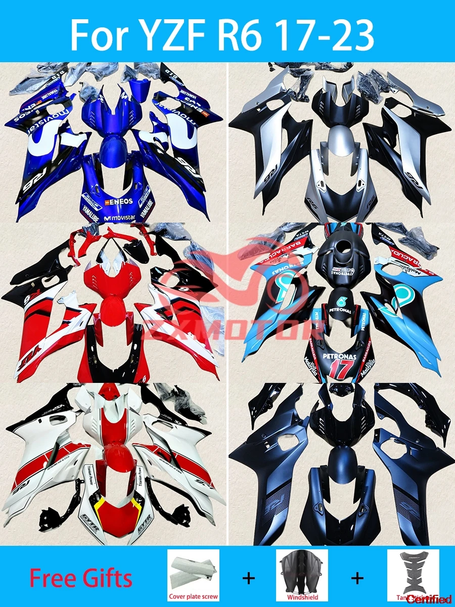ABS Plastic Fairings YZFR6 17 18 19 20 21 22 23 Injection Complete Fairing Set Bodywork Kit for YAMAHA YZF R6 2017-2023
ABS Plastic Fairings YZFR6 17 18 19 20 21 22 23 Injection Complete Fairing Set Bodywork Kit for YAMAHA YZF R6 2017-2023