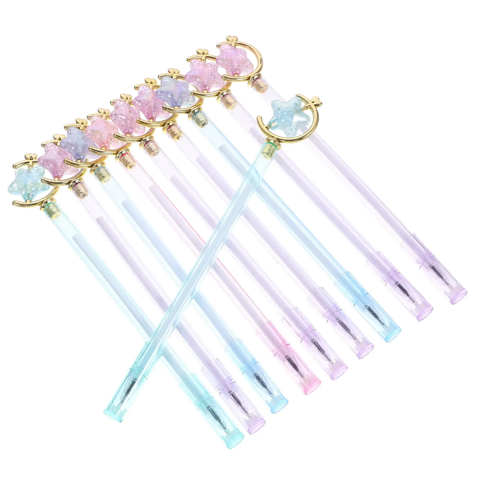 10Pcs Creative Star Design Gel Pen Smooth Writing Plastic Pen Lovely Pendant Colorful Ink Office Student Note Use
10Pcs Creative Star Design Gel Pen Smooth Writing Plastic Pen Lovely Pendant Colorful Ink Office Student Note Use
