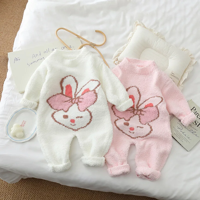 Winter Kids Girls Rompers Cotton Fleece Rabbit Bear Jacquard Infant Babys Girl Jumpsuits Loose Thicken Warm Newborn Girl Onesies
Winter Kids Girls Rompers Cotton Fleece Rabbit Bear Jacquard Infant Babys Girl Jumpsuits Loose Thicken Warm Newborn Girl Onesies