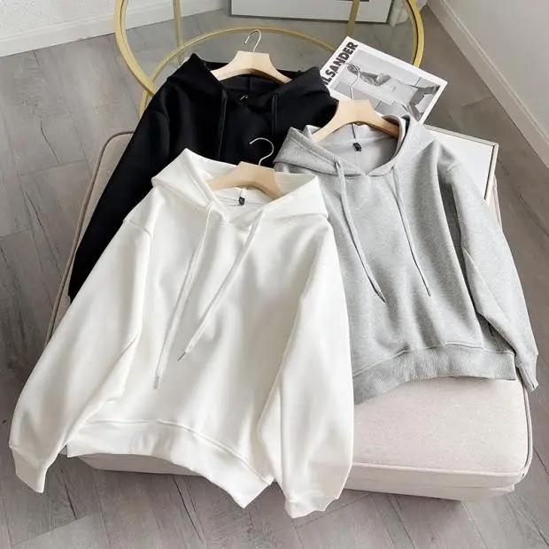 Trendy Air Cotton Oversized Hoodie Sweatshirt Spring Women's Fashionable Casual Loose Shoulder-Length Sleeve Coat
Trendy Air Cotton Oversized Hoodie Sweatshirt Spring Women's Fashionable Casual Loose Shoulder-Length Sleeve Coat