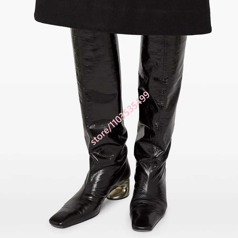 Sexy Catwalk Weird Heel Ladies Boots 2025 New Square Toe Model Street High Heel Stage Boots Fashion Party Casual Knight Boots
Sexy Catwalk Weird Heel Ladies Boots 2025 New Square Toe Model Street High Heel Stage Boots Fashion Party Casual Knight Boots
