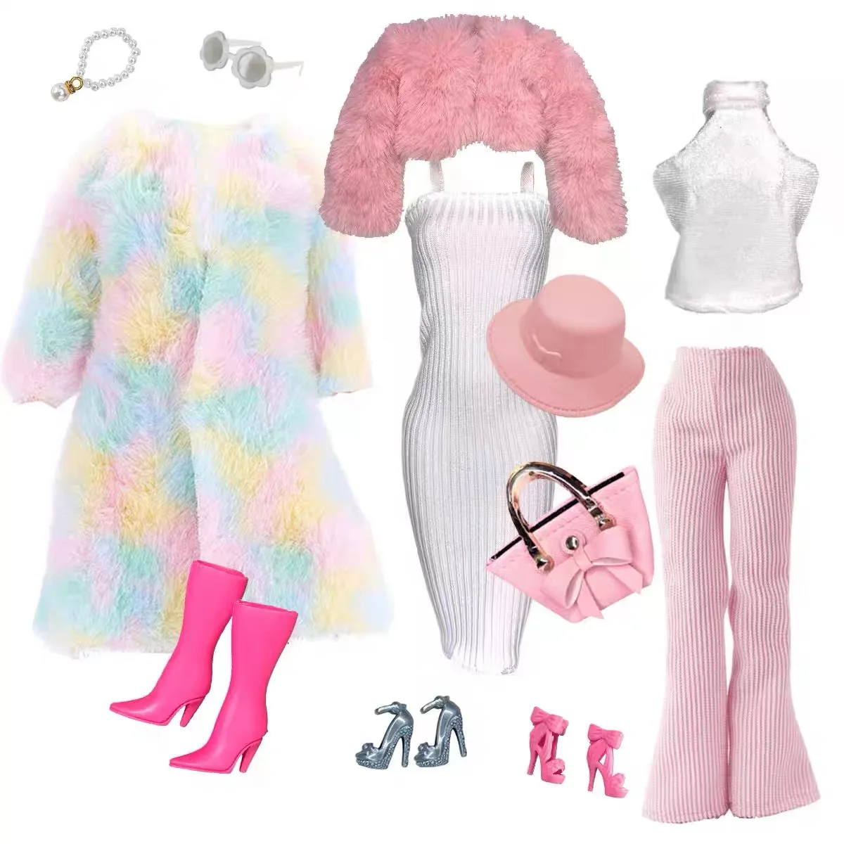 Fur Plush Jacket + Slim-fit Knitted Skirt+Handbag+Shoes Set For 1/6 Babi Supermodel Doll Dress Up 30cm Doll Clothes Accessories
Fur Plush Jacket + Slim-fit Knitted Skirt+Handbag+Shoes Set For 1/6 Babi Supermodel Doll Dress Up 30cm Doll Clothes Accessories