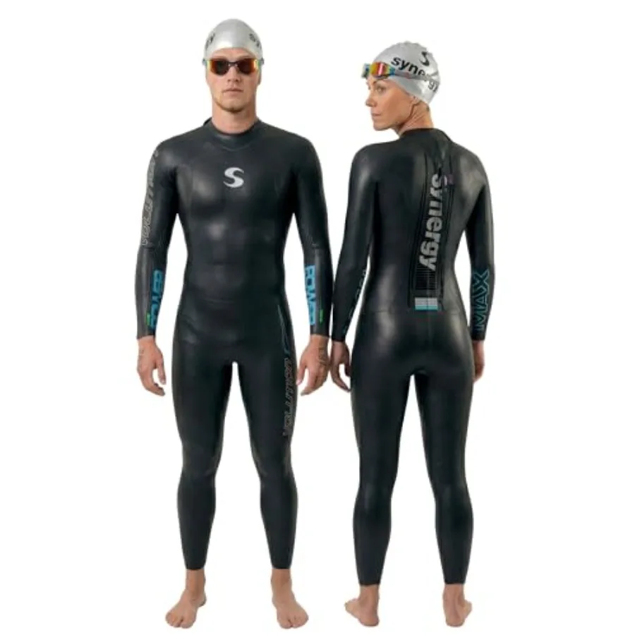 Triathlon Wetsuit 3/2mm for open water swimming smoothskin neoprene black with neon yellow accents ultra-flexible and hydrodyna
Triathlon Wetsuit 3/2mm for open water swimming smoothskin neoprene black with neon yellow accents ultra-flexible and hydrodyna