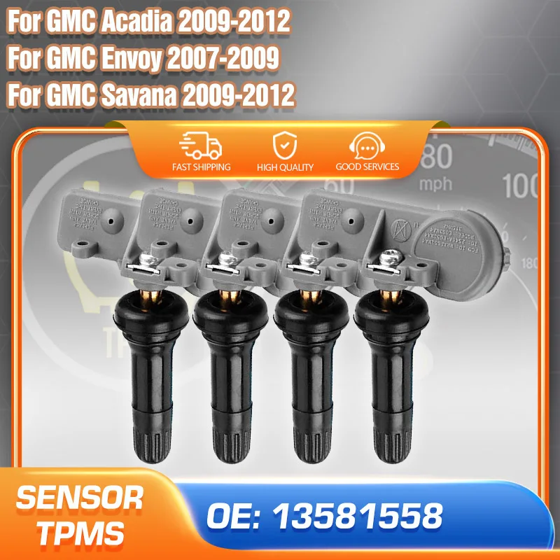 TPMS For GMC Savana 2010 2011 2012 GMC Acadia 2009-2012 GMC Envoy 2007 2008 2009 Tire Pressure Monitor Sensor 13581558 315 MHZ
TPMS For GMC Savana 2010 2011 2012 GMC Acadia 2009-2012 GMC Envoy 2007 2008 2009 Tire Pressure Monitor Sensor 13581558 315 MHZ