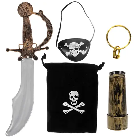 1 Juego de gancho de pirata, disfraz de Cosplay, accesorio para fotografía de fiesta, Kit de suministros para disfraz de pirata, accesorios para fotografía, accesorios de Cosplay
