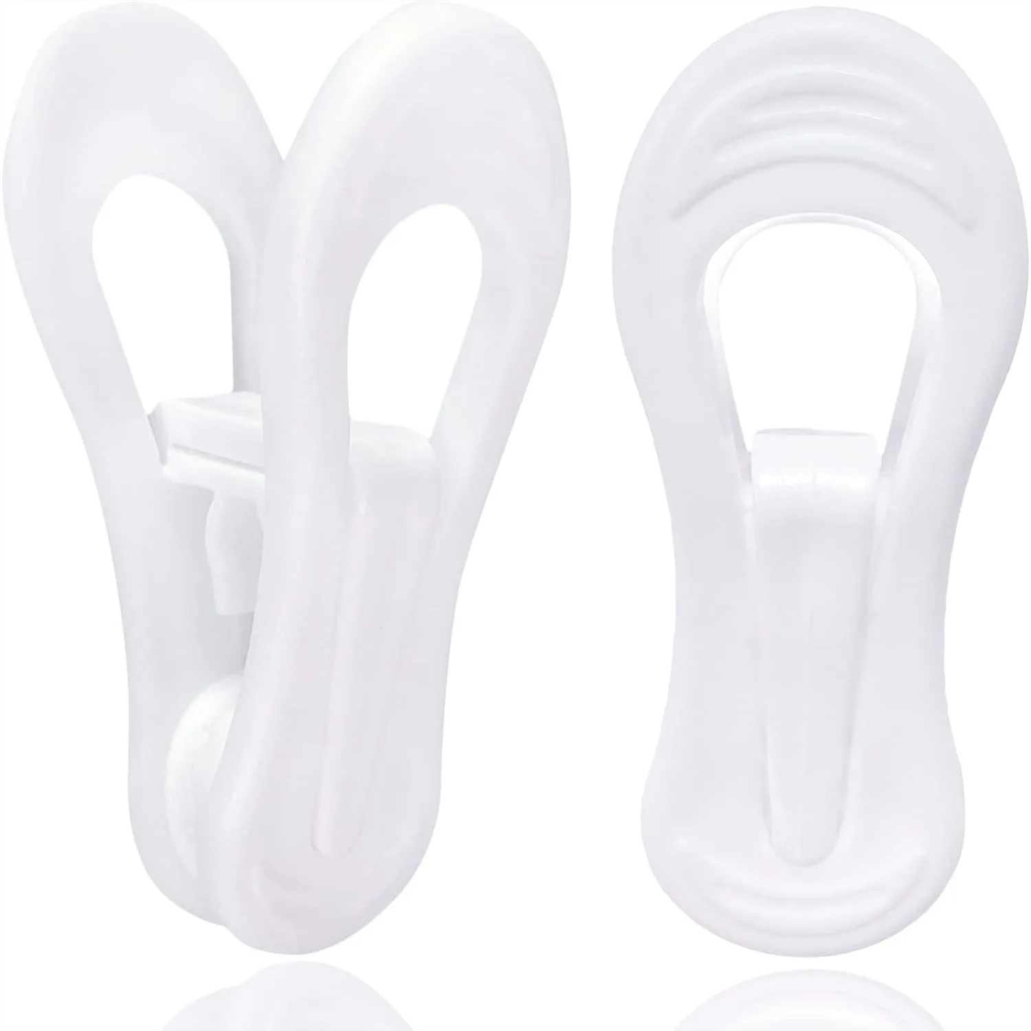 50 Pack White Hanger Clips for Plastic Clothes Hangers, Multi-Purpose Clothes Pins for Skirt Pants and Children's Clothes
50 Pack White Hanger Clips for Plastic Clothes Hangers, Multi-Purpose Clothes Pins for Skirt Pants and Children's Clothes