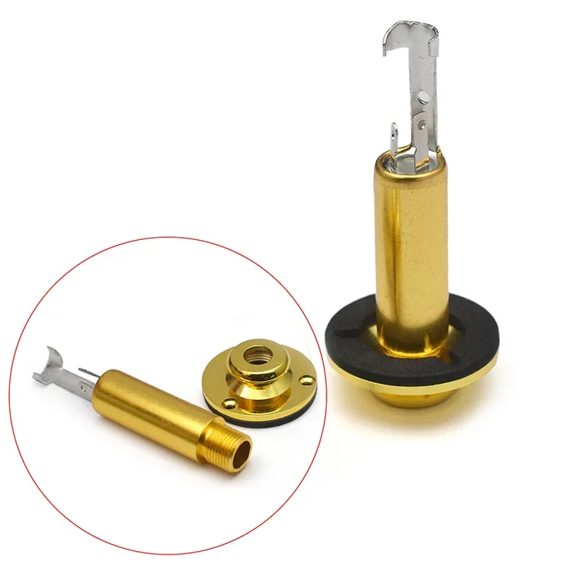 10Pcs 1/4" Split Style Mono Jack Brass 6.35 Output Jack Strap Lock Endpin for Equalizer of Acoustic Guitar Gold
10Pcs 1/4" Split Style Mono Jack Brass 6.35 Output Jack Strap Lock Endpin for Equalizer of Acoustic Guitar Gold