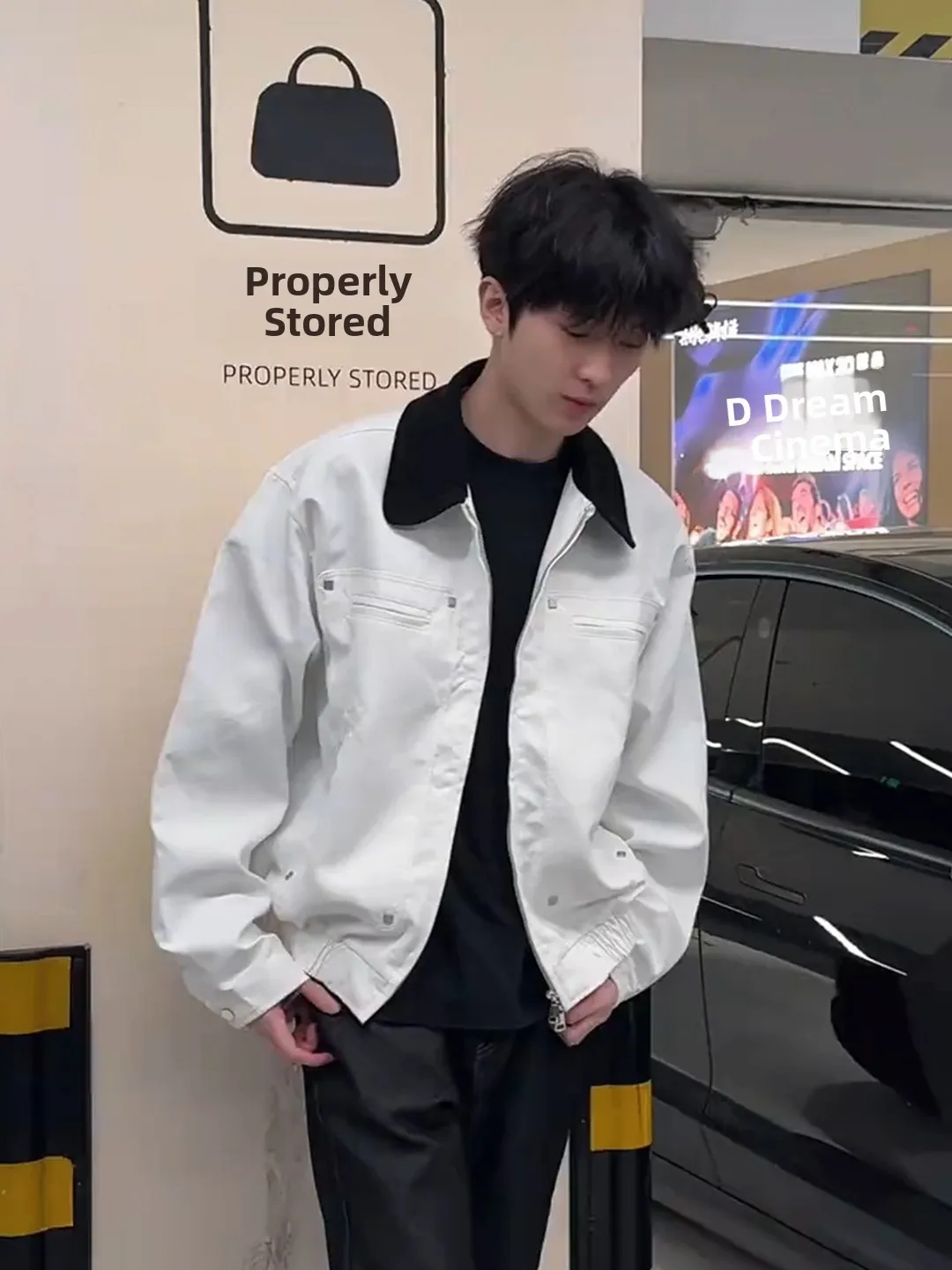 Cleanfit White Workwear Jacket Men's Spring Barn Style Short Length Collared Baseball Coat American Retro Zipper Closure Jacket
Cleanfit White Workwear Jacket Men's Spring Barn Style Short Length Collared Baseball Coat American Retro Zipper Closure Jacket