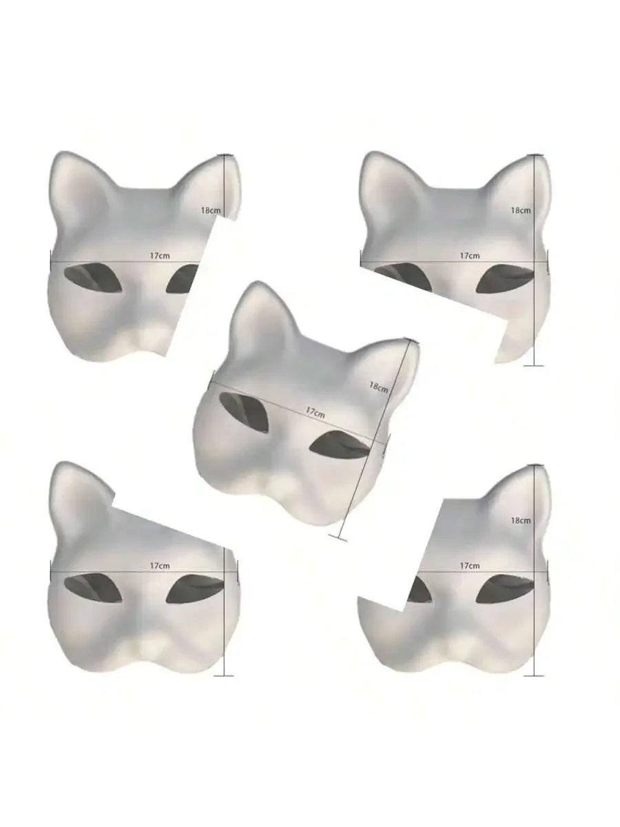 10 PCS DIY White Paper Cat Face Mask Blank Hand Painted Masquerade Halloween Party Mask For Adults
10 PCS DIY White Paper Cat Face Mask Blank Hand Painted Masquerade Halloween Party Mask For Adults