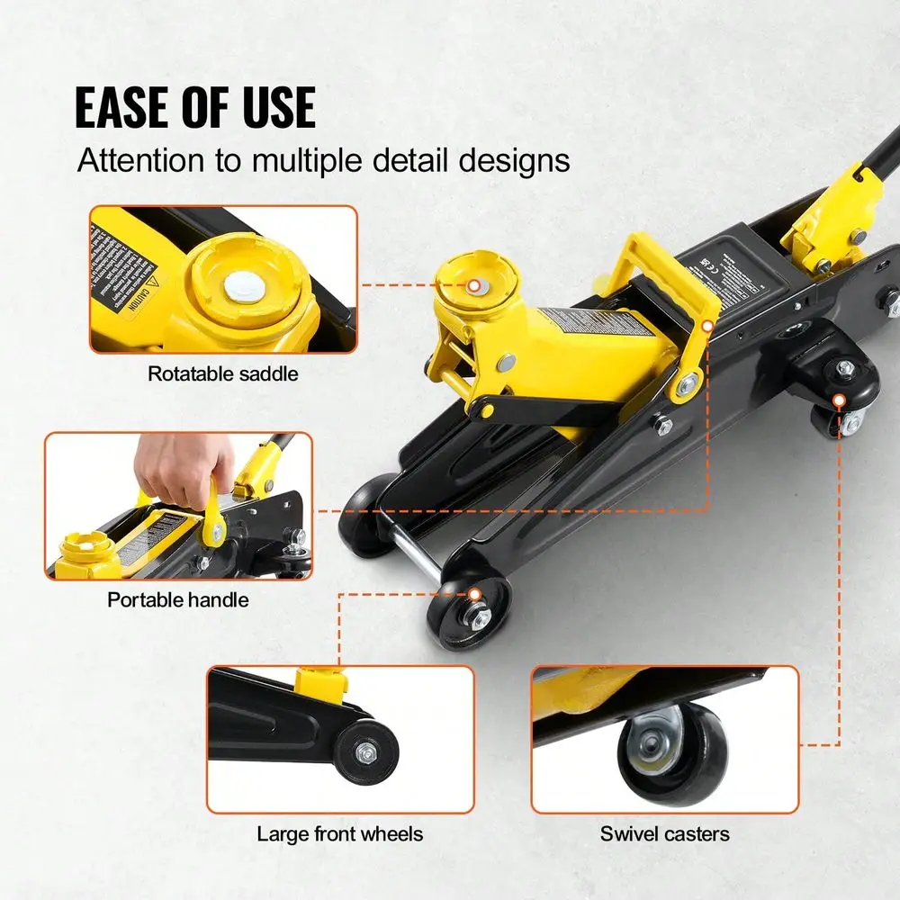 Low Profile Floor Jack, Heavy Duty Aluminum Hydraulic Racing Floor Jack, Hydraulic Car Jack, Single Dual Piston Quick Lift Pump, Height Lifting Range (Yellow)
Low Profile Floor Jack, Heavy Duty Aluminum Hydraulic Racing Floor Jack, Hydraulic Car Jack, Single Dual Piston Quick Lift Pump, Height Lifting Range (Yellow)