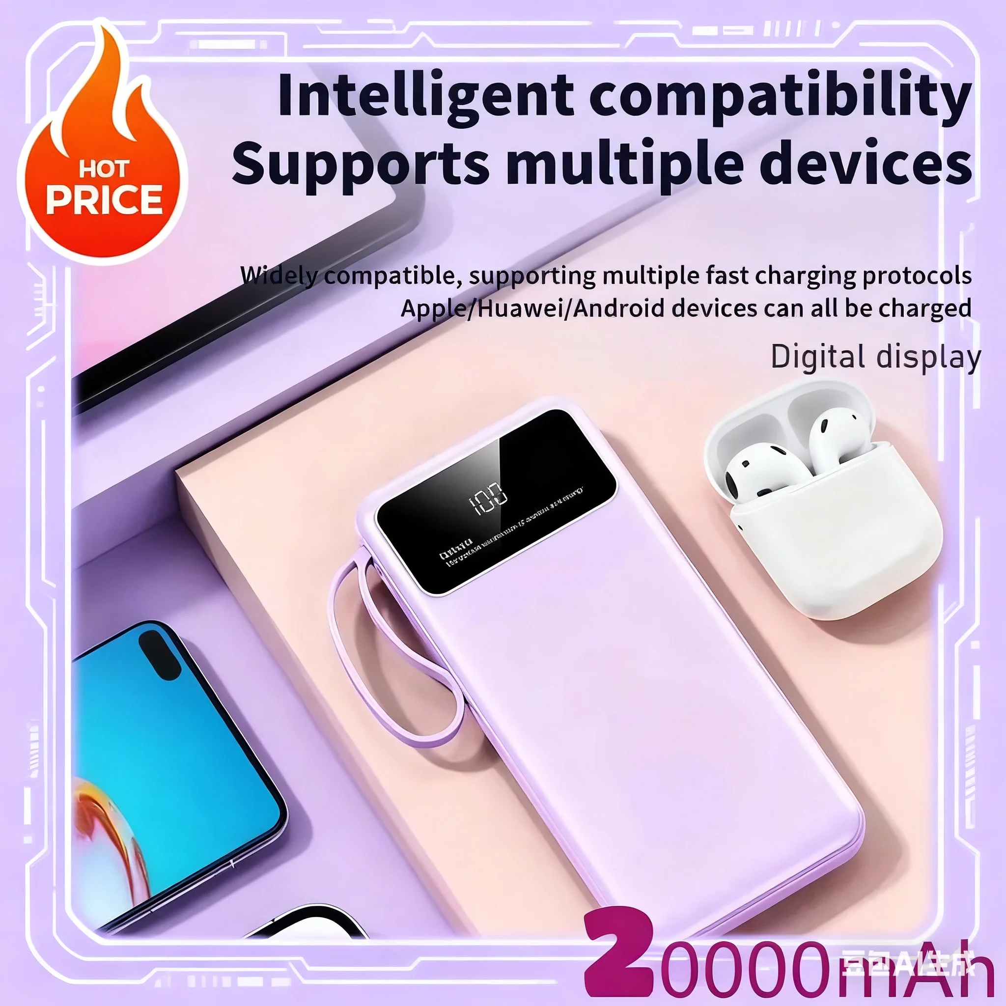 Для IPhone Samsung Powerbank 20000MaH Power Bank Портативное портативное зарядное устройство с быстрой зарядкой Внешний источник питания
Для IPhone Samsung Powerbank 20000MaH Power Bank Портативное портативное зарядное устройство с быстрой зарядкой Внешний источник питания