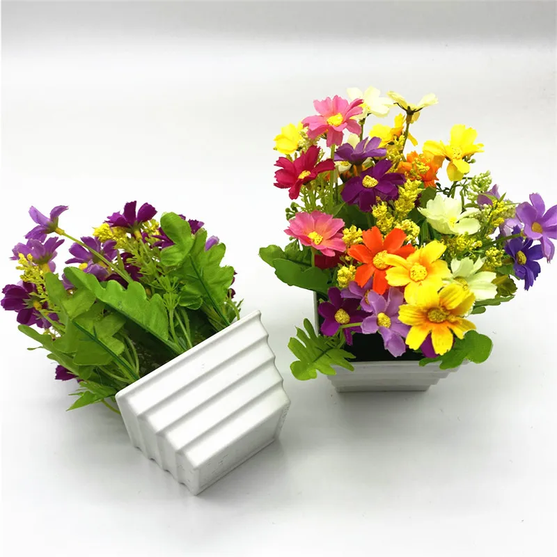 Artificial Colorful Daisy Flower Simulation Plant Bonsai White Flowerpot Home Living Room Desktop DIY Wedding Party Decoration
Artificial Colorful Daisy Flower Simulation Plant Bonsai White Flowerpot Home Living Room Desktop DIY Wedding Party Decoration