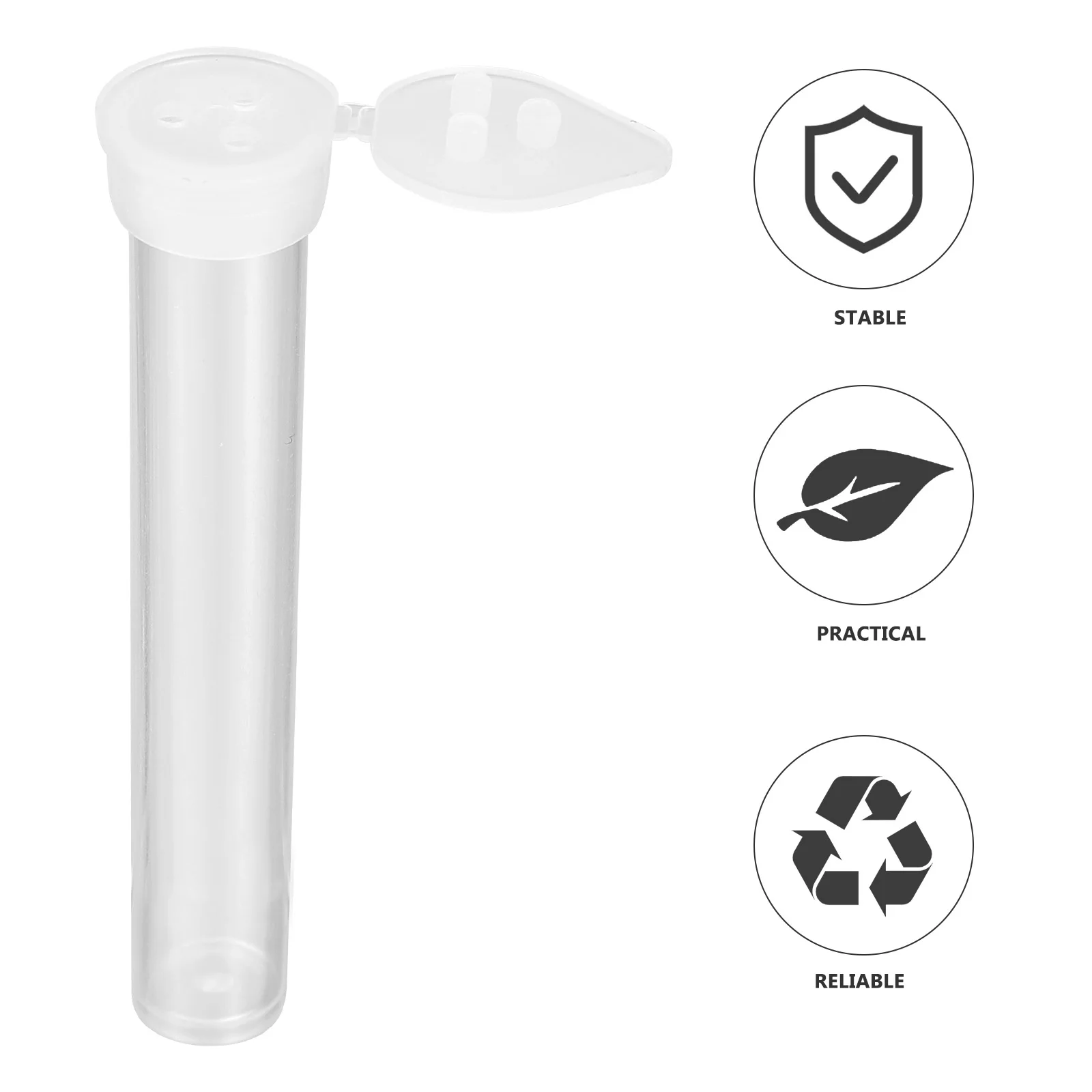 100Pcs Plastic Cylindrical Tubes Test Tube Bottles with Three Holes Lid Sturdy Storage Container for Laboratory Liquid Samples
100Pcs Plastic Cylindrical Tubes Test Tube Bottles with Three Holes Lid Sturdy Storage Container for Laboratory Liquid Samples