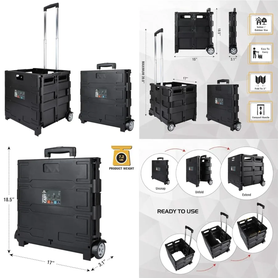 85-010 Grand Pack-N-Roll Portable Tools Carrier with Telescopic Handle, 80 Lb. Load Capacity, Black 2025 New Version
85-010 Grand Pack-N-Roll Portable Tools Carrier with Telescopic Handle, 80 Lb. Load Capacity, Black 2025 New Version