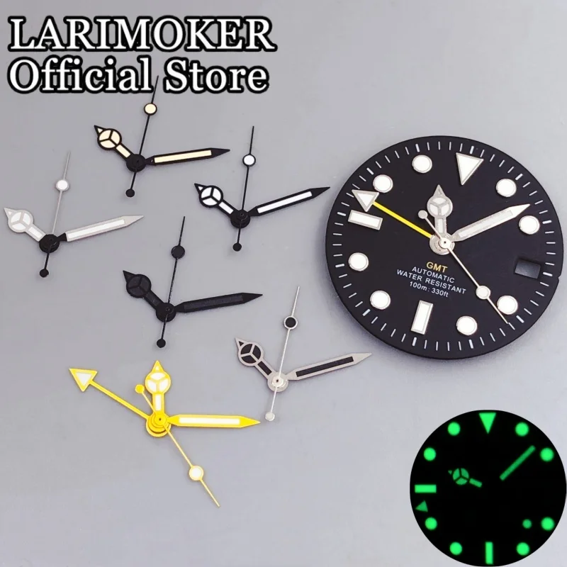 Черный циферблат часов GMT 29 мм и указатели для дайвинга, детали мужских часов с зеленым светящимся покрытием NH34 NH34A, аксессуары с автоматическим механизмом
Черный циферблат часов GMT 29 мм и указатели для дайвинга, детали мужских часов с зеленым светящимся покрытием NH34 NH34A, аксессуары с автоматическим механизмом