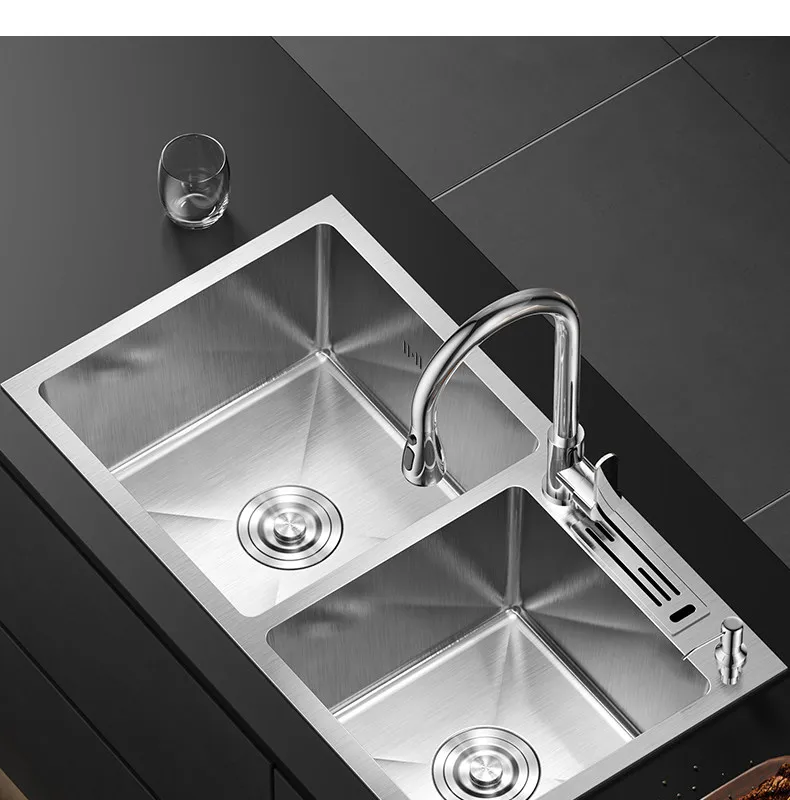 Double sink vegetable basin kitchen household sink Yuyao dishwasher under the counter thickened 304 stainless steel sink set
Double sink vegetable basin kitchen household sink Yuyao dishwasher under the counter thickened 304 stainless steel sink set