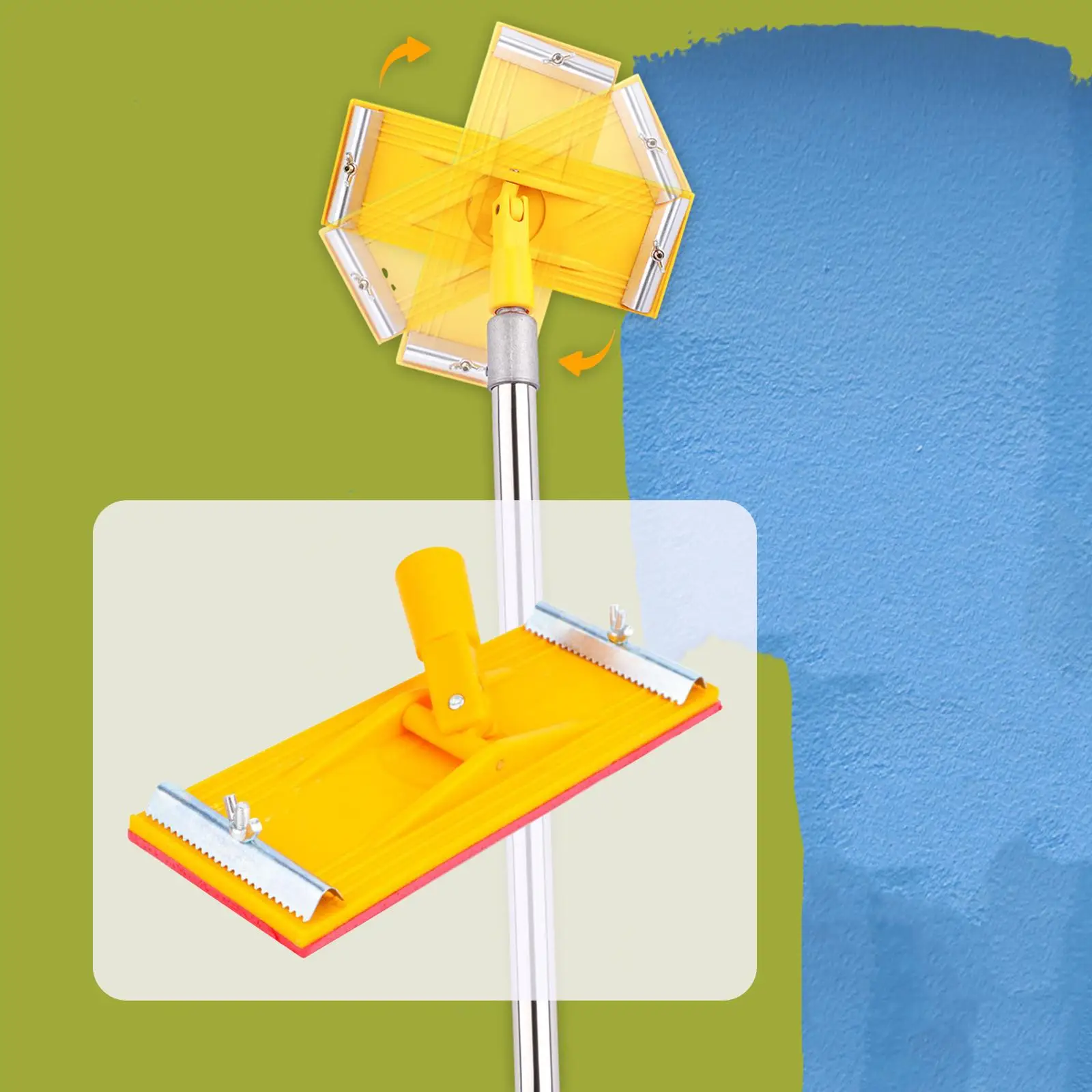 360 Degree Rotating Sandpaper Holder Quick Install Wall Polishing Tool for Home Renovation and Painting Preparation Accessory
360 Degree Rotating Sandpaper Holder Quick Install Wall Polishing Tool for Home Renovation and Painting Preparation Accessory