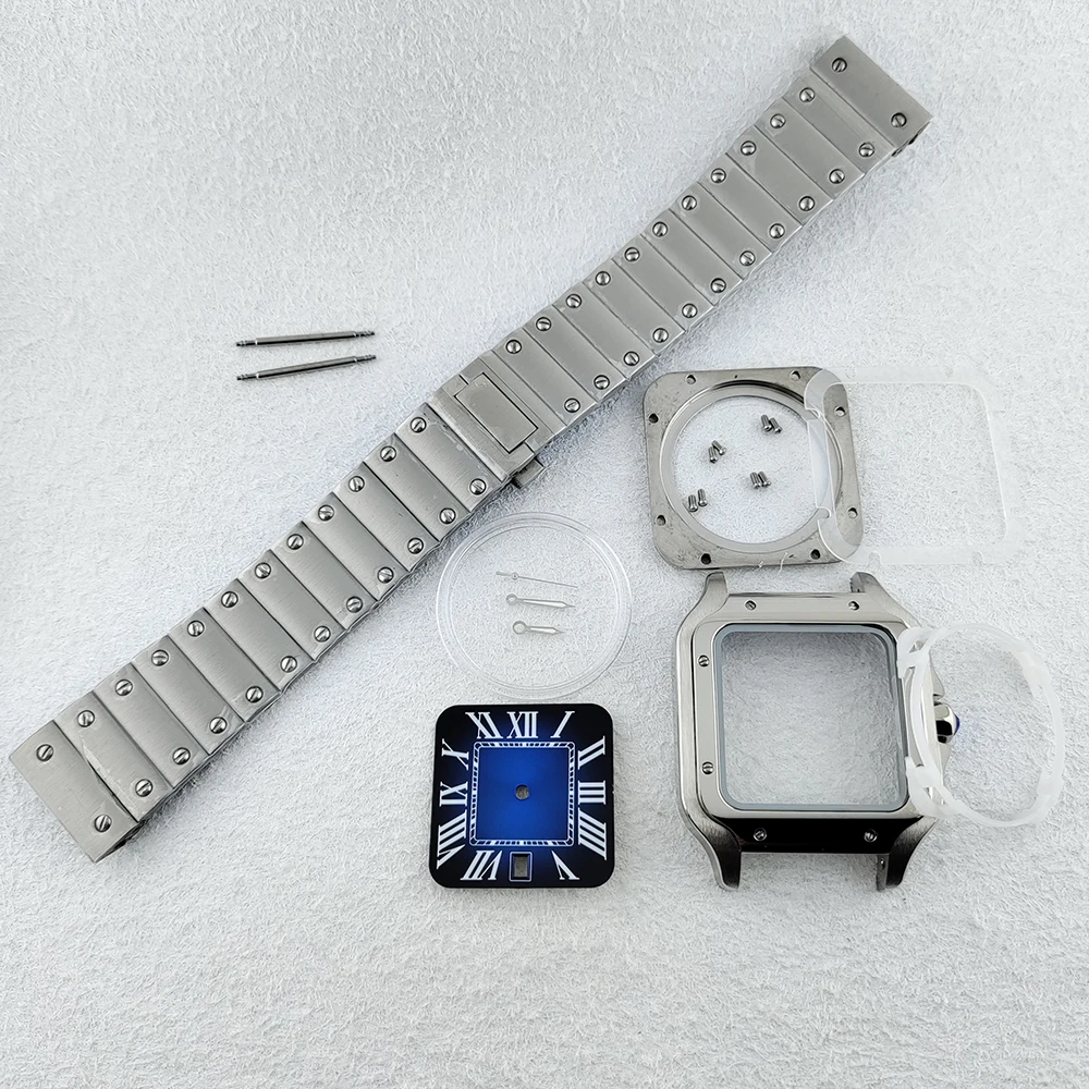 NH35 Square Case Men's Watch Folding Buckle Roman with Date Window Dial Stainless Steel Mechanical Watch Accessories
NH35 Square Case Men's Watch Folding Buckle Roman with Date Window Dial Stainless Steel Mechanical Watch Accessories