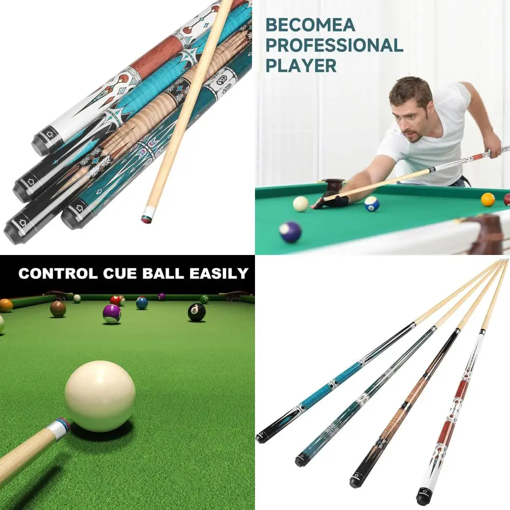 57 Professional Billiard Cue Sticks with Low Deflection for Home Season Play
57 Professional Billiard Cue Sticks with Low Deflection for Home Season Play