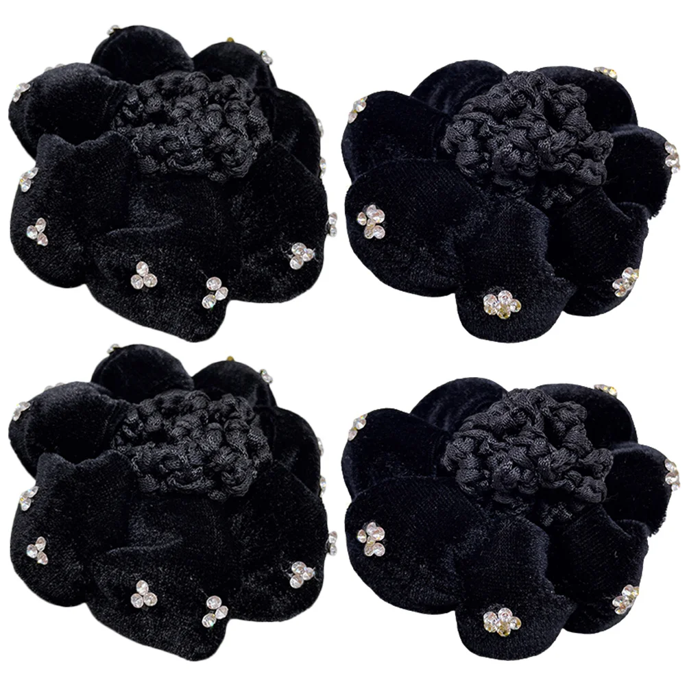 4 Pcs Hair Net Bun Cover Women Hairnets for Ladies Elegant Diamond Embellished Hair Accessories Fine Workmanship
4 Pcs Hair Net Bun Cover Women Hairnets for Ladies Elegant Diamond Embellished Hair Accessories Fine Workmanship