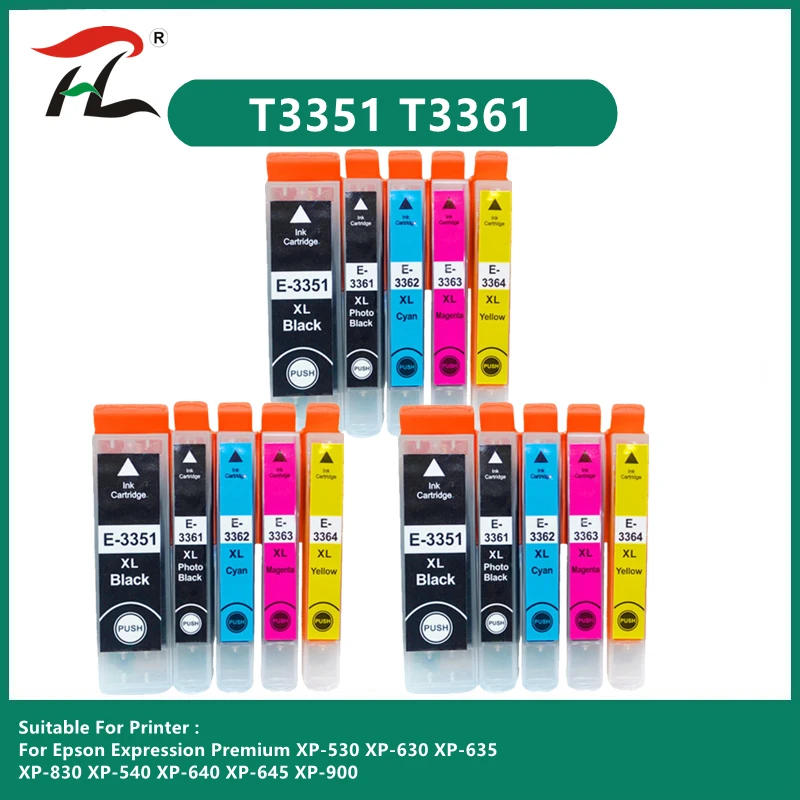 Совместимый картридж EPSON 3351XL 3351, для принтера T3351 T3361 Expression Premium для принтера XP 530 540 630 640 635 645 830 900
Совместимый картридж EPSON 3351XL 3351, для принтера T3351 T3361 Expression Premium для принтера XP 530 540 630 640 635 645 830 900