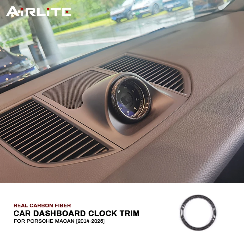 For Porsche Macan 2014-2025 Real Carbon Fiber Car Central Control Dashboard Clock Trim Ring Decoration Cover Sticker Accessories
For Porsche Macan 2014-2025 Real Carbon Fiber Car Central Control Dashboard Clock Trim Ring Decoration Cover Sticker Accessories