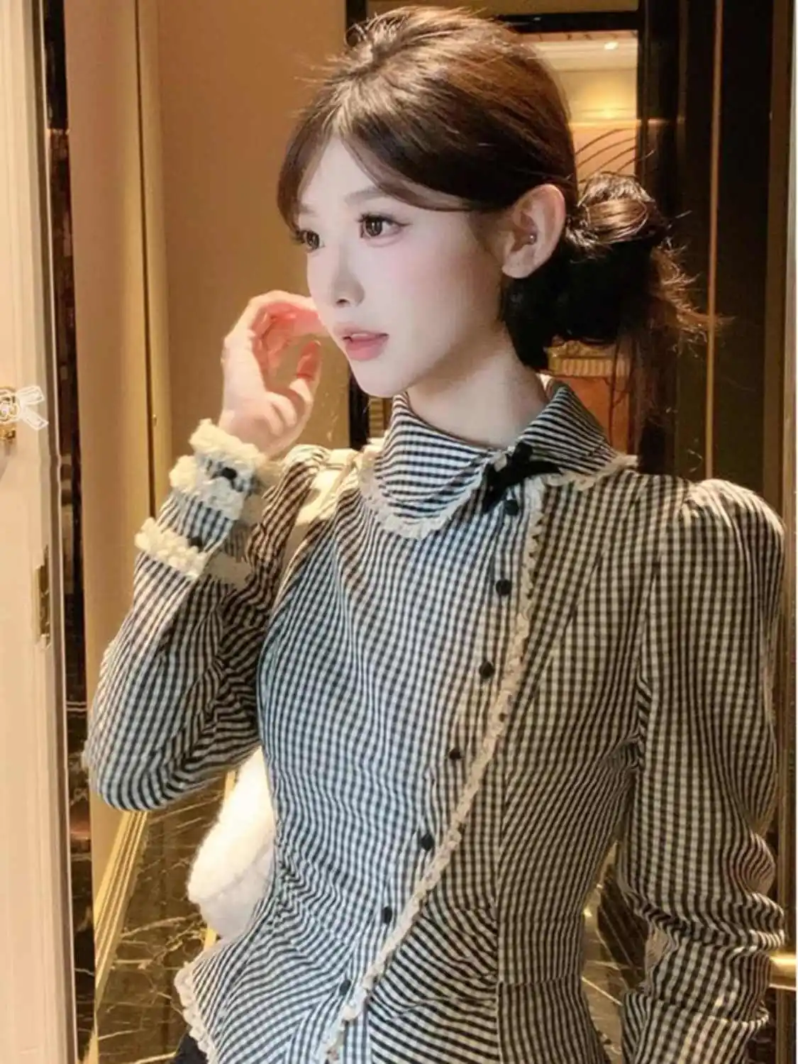 Grunge Subcultural Gothic Streetwear Punk Harajuku Camisas De Mujer Doll Neck Plaid Shirts & Blouses Long Sleeve Y2k Blusas
Grunge Subcultural Gothic Streetwear Punk Harajuku Camisas De Mujer Doll Neck Plaid Shirts & Blouses Long Sleeve Y2k Blusas