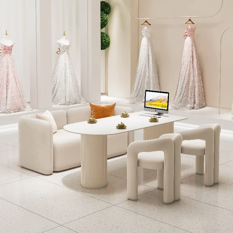 Cream Style Beauty Salon Reception Sofa Tables and Chairs Light Luxury Style Nail Salon Resting Area Studio Wedding Shop Meeting
Cream Style Beauty Salon Reception Sofa Tables and Chairs Light Luxury Style Nail Salon Resting Area Studio Wedding Shop Meeting