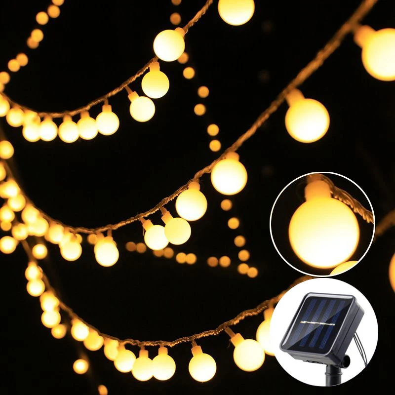 Solar LED Ball Fairy Lights Outdoor Garland Lights 8 Modes Waterproof Lamp Garden String Lights Wedding Christmas Tree Decor
Solar LED Ball Fairy Lights Outdoor Garland Lights 8 Modes Waterproof Lamp Garden String Lights Wedding Christmas Tree Decor