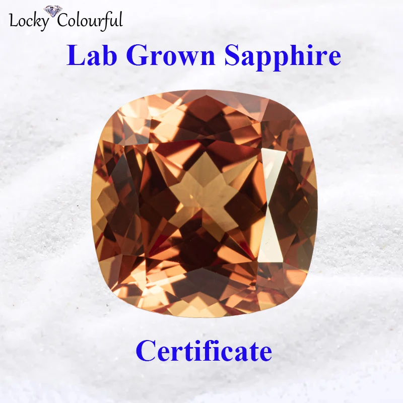 Lab Grown Sapphire Square Cushion Shape Top Quality Orange Color Charm Beads for Diy Jewelry Making Selectable AGL Certificate
Lab Grown Sapphire Square Cushion Shape Top Quality Orange Color Charm Beads for Diy Jewelry Making Selectable AGL Certificate