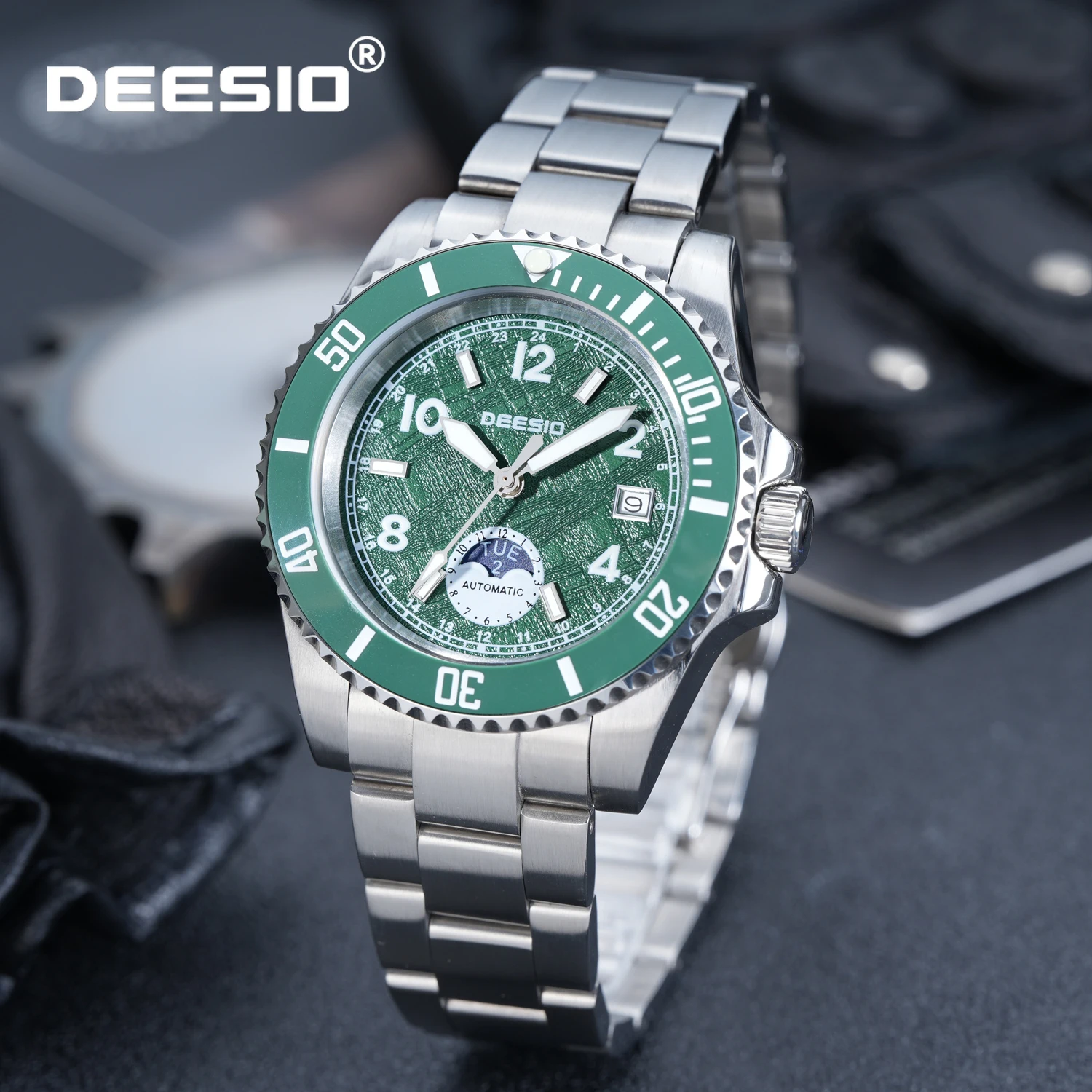 Deesio Luxury Men's Automatic Mechanical Watch Stainless Steel Luminous Waterproof Business Wristwatch Fashionable Gifts for Men
Deesio Luxury Men's Automatic Mechanical Watch Stainless Steel Luminous Waterproof Business Wristwatch Fashionable Gifts for Men