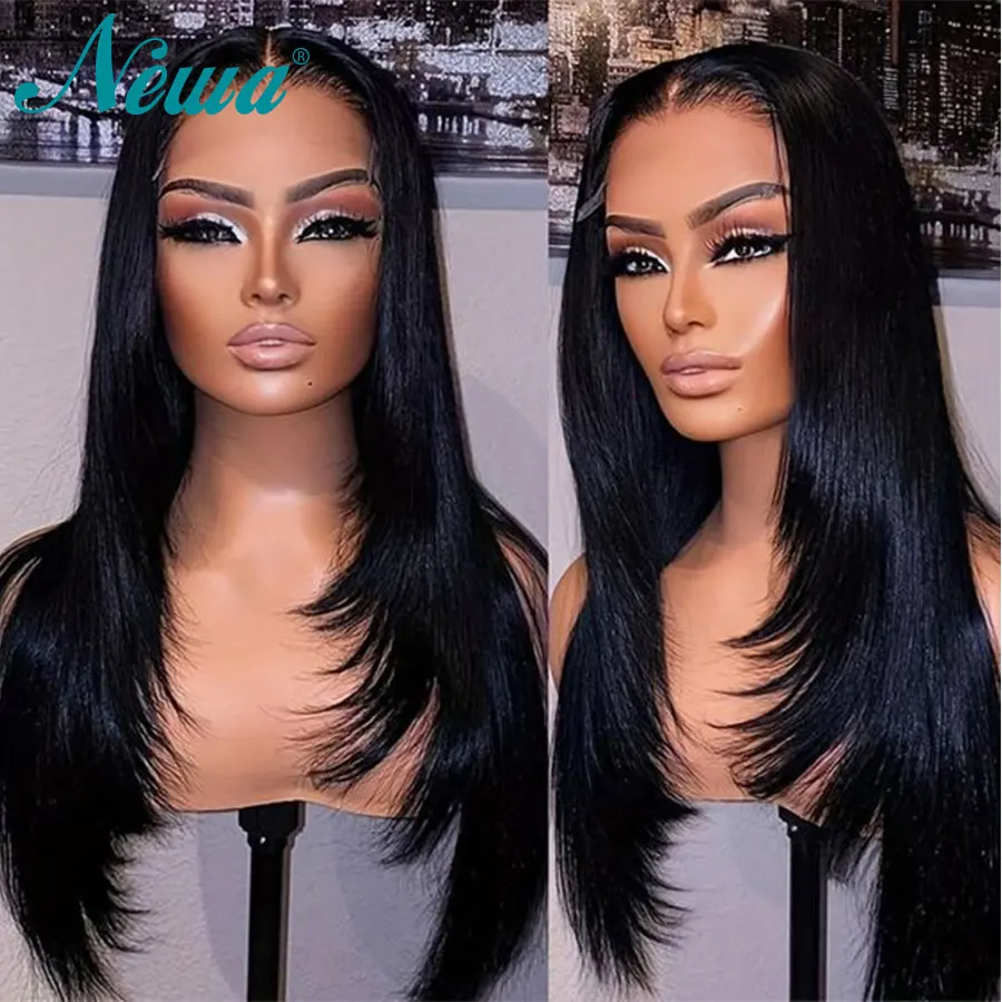 Layered Cut Lace Front Human Hair Wigs Straight Glueless 13x6 Lace Frontal Wig Brazilian Wigs On Sale Pre Plucked Frontal Wigs
Layered Cut Lace Front Human Hair Wigs Straight Glueless 13x6 Lace Frontal Wig Brazilian Wigs On Sale Pre Plucked Frontal Wigs