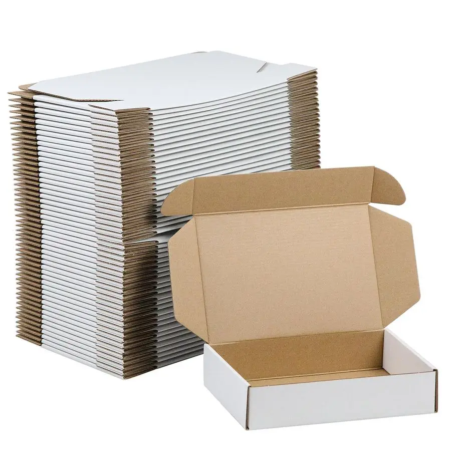 Pack 9x6x2 Inches Small Shipping Boxes, White Corrugated Cardboard Boxes, Moving Mailing Packing Box
Pack 9x6x2 Inches Small Shipping Boxes, White Corrugated Cardboard Boxes, Moving Mailing Packing Box