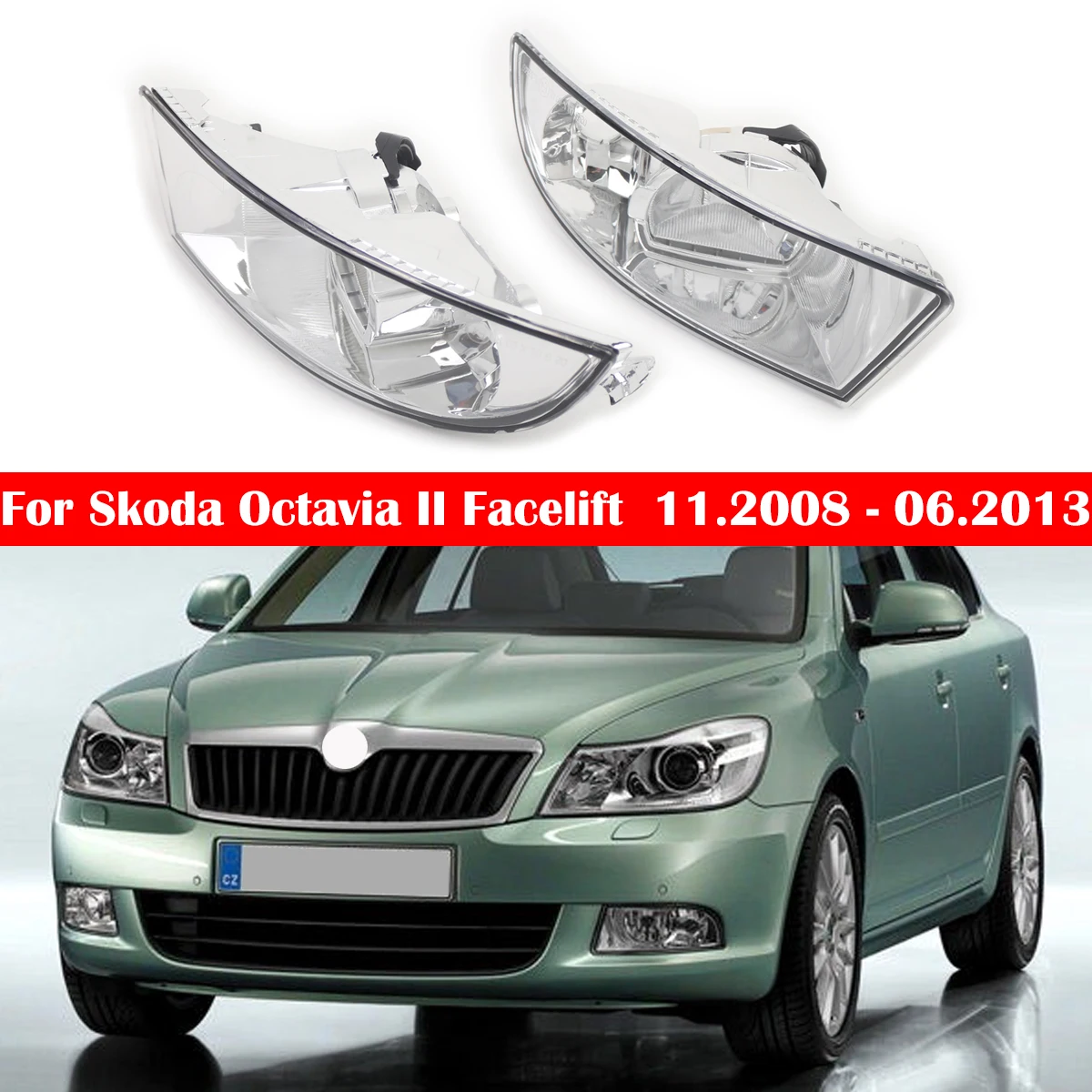 Left Right Car Front Bumper Fog Light Lamps For Skoda Octavia II Facelift 2008-2013 Car Accessories 1Z0941699C 1Z0941700C
Left Right Car Front Bumper Fog Light Lamps For Skoda Octavia II Facelift 2008-2013 Car Accessories 1Z0941699C 1Z0941700C