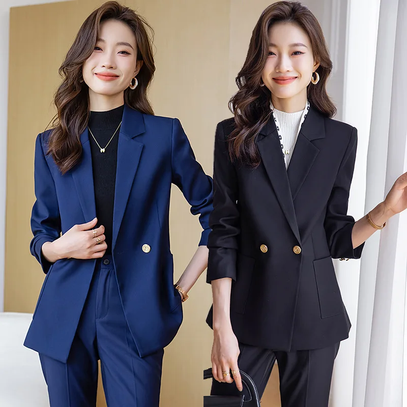 Professional Casual Blue Suit Jacket Women's Pants Skirt Two-Piece Suit Commuter Tide 2023 Spring and Autumn New
Professional Casual Blue Suit Jacket Women's Pants Skirt Two-Piece Suit Commuter Tide 2023 Spring and Autumn New