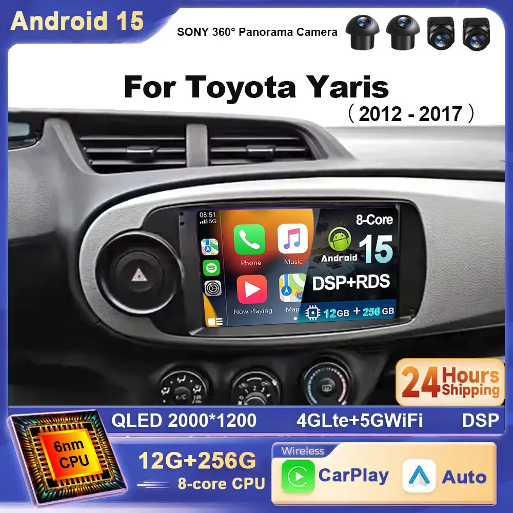 Car Radio For Toyota Yaris 2012 2013 2014 2015 2016 2017 Multimedia Video Player Carplay Auto Navigation Android Voice 4G GPS
Car Radio For Toyota Yaris 2012 2013 2014 2015 2016 2017 Multimedia Video Player Carplay Auto Navigation Android Voice 4G GPS