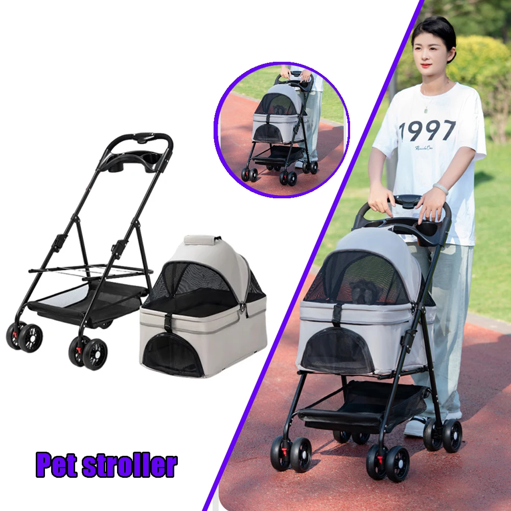 Pet Strollers Dog & Cat Teddy Strollers Small Foldable & Removable Cage Strollers Pet Strollers with Storage Basket Outdoor
Pet Strollers Dog & Cat Teddy Strollers Small Foldable & Removable Cage Strollers Pet Strollers with Storage Basket Outdoor