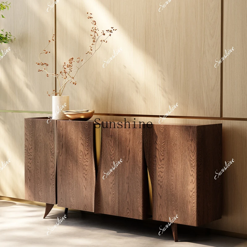 Medieval solid wood dining side locker, living room tea walnut entrance cabinet FT
Medieval solid wood dining side locker, living room tea walnut entrance cabinet FT