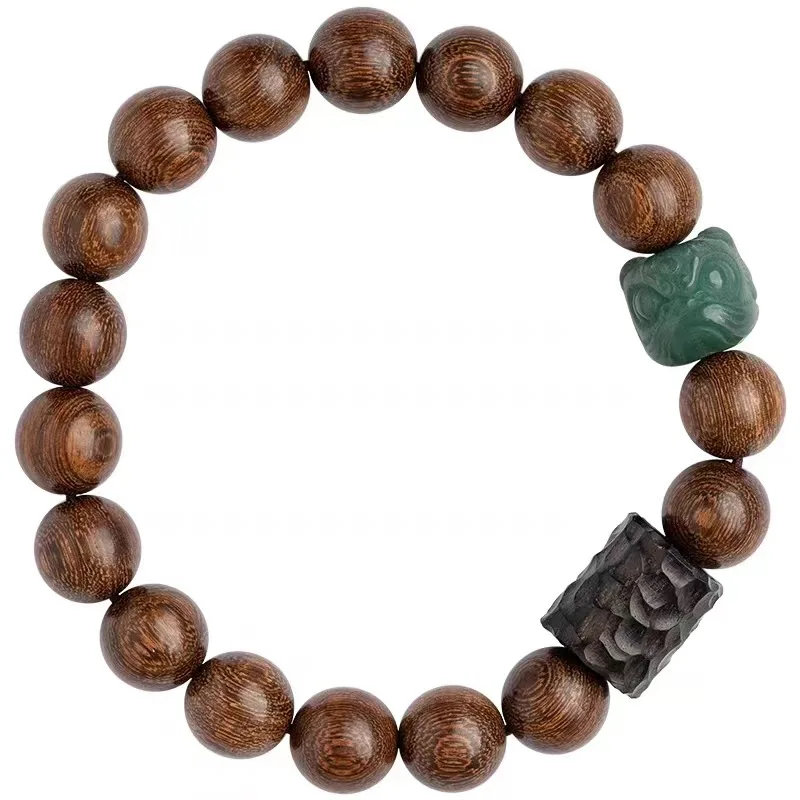 Natural Ebony Sandalwood Bodhi Bead Bracelets Carved Lion Design Vintage Style Couple Jewelry for Luck and Blessing Gifts
Natural Ebony Sandalwood Bodhi Bead Bracelets Carved Lion Design Vintage Style Couple Jewelry for Luck and Blessing Gifts