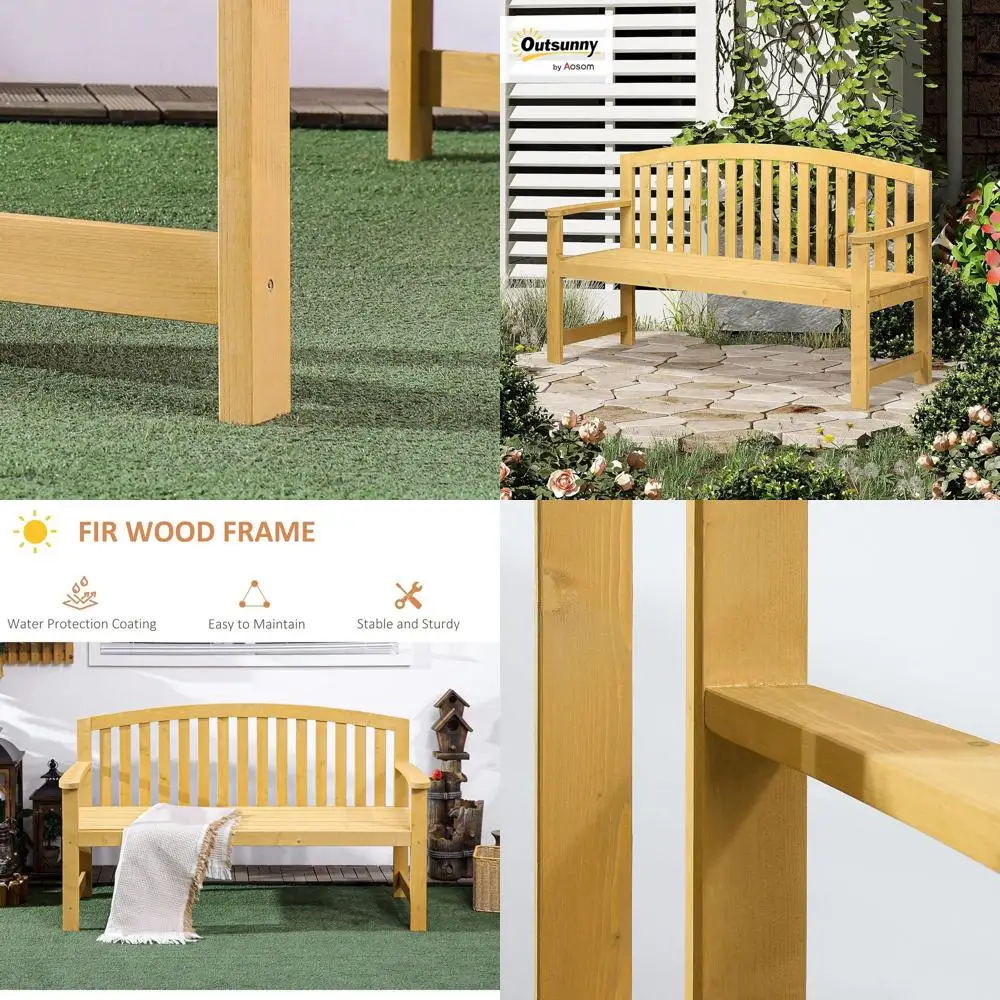 Деревянная садовая скамейка на двоих с подлокотниками и спинкой, подходит для патио, веранды, зоны у бассейна, балкона, натуральное покрытие
Деревянная садовая скамейка на двоих с подлокотниками и спинкой, подходит для патио, веранды, зоны у бассейна, балкона, натуральное покрытие