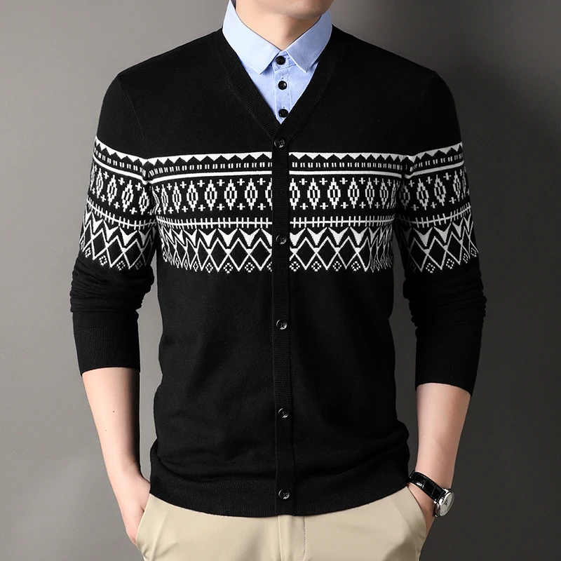 High Quality Men's Shirt Collar Sweater 2024 Spring & Autumn Fake Two Pieces Knit Clothes Pullover Fashion Plaid Jumpers
High Quality Men's Shirt Collar Sweater 2024 Spring & Autumn Fake Two Pieces Knit Clothes Pullover Fashion Plaid Jumpers