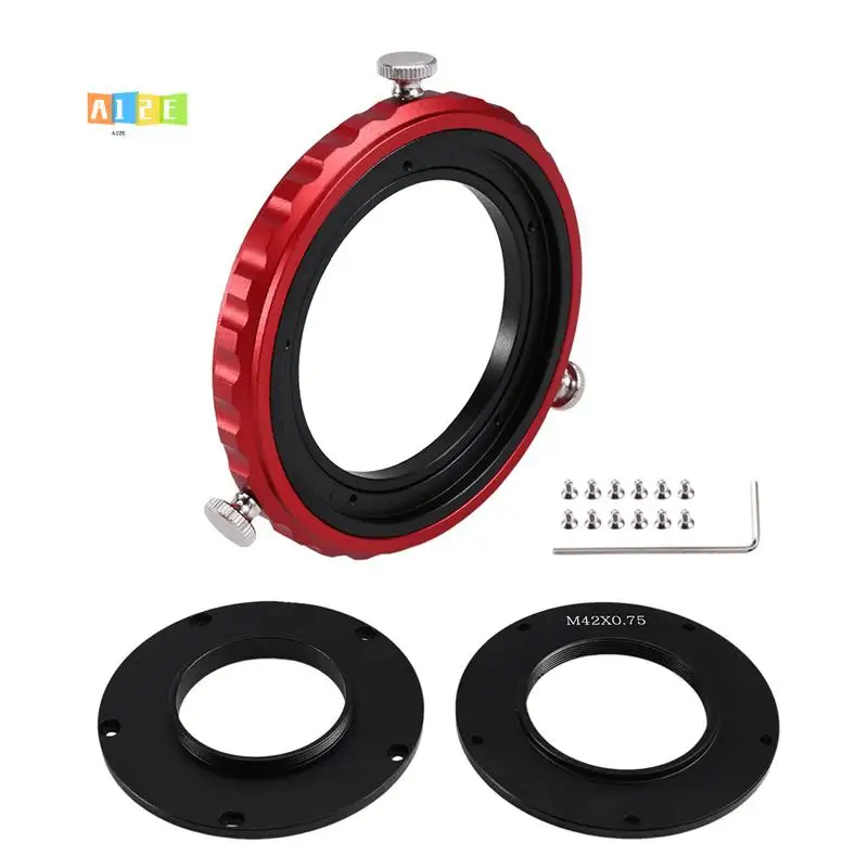 A12E-CAA 360 ° Degree Rotator Camera Angle Adjuster 3 In 1 Gyratory Device For Astronomical Telescope Threaded Ring
A12E-CAA 360 ° Degree Rotator Camera Angle Adjuster 3 In 1 Gyratory Device For Astronomical Telescope Threaded Ring