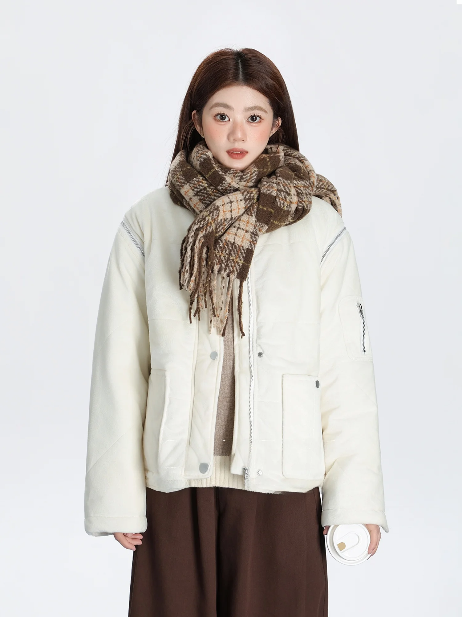 Women's ort Cotton Jaet Warm Fce Lined Quilted Coat Winter Outerwear Sli Commute Faion Chinese Brand
Women's ort Cotton Jaet Warm Fce Lined Quilted Coat Winter Outerwear Sli Commute Faion Chinese Brand