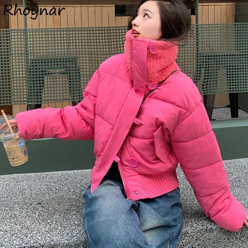 Parkas Women Cropped Tops Patchwork Turn-down Collar Thickening Warm All-match Streetwear Stylish Temperament Female Winter Ins
Parkas Women Cropped Tops Patchwork Turn-down Collar Thickening Warm All-match Streetwear Stylish Temperament Female Winter Ins