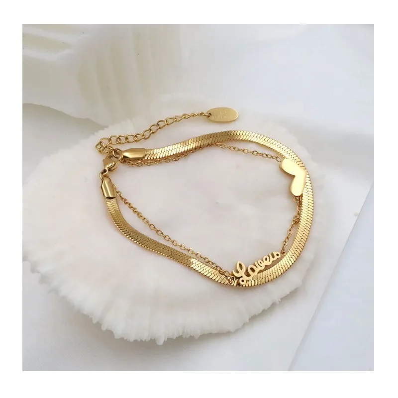 Jewelry Fashion Light Luxury Double-layer Love Bracelet Girls Niche Letter Jewelry Does Not Fade
Jewelry Fashion Light Luxury Double-layer Love Bracelet Girls Niche Letter Jewelry Does Not Fade