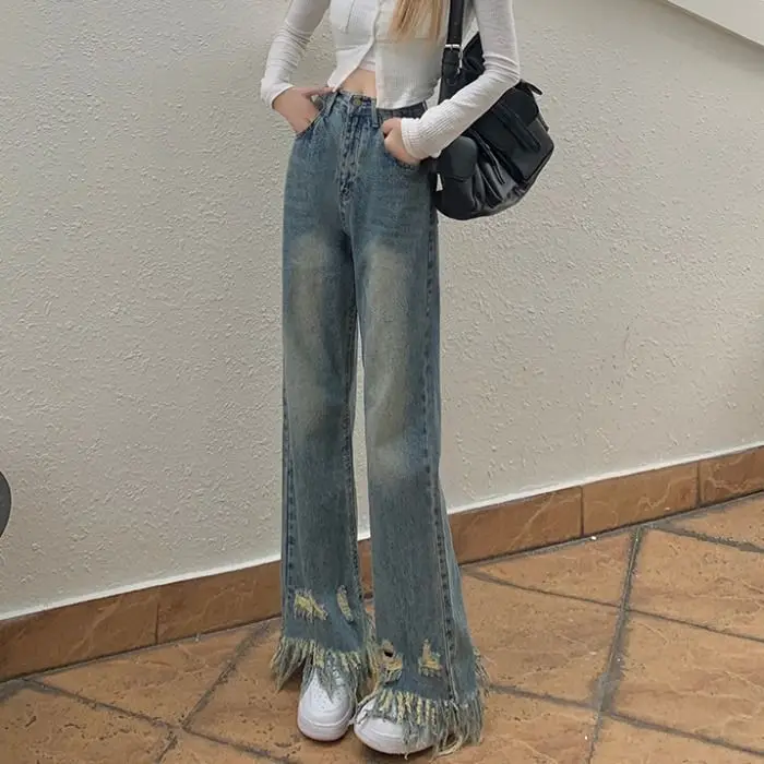 Hole Trend Girl Denim Straight Leg Pants High Street Retro Trousers Y2K Hot Girl High Waist Loose Wide Leg Jeans Women L280
Hole Trend Girl Denim Straight Leg Pants High Street Retro Trousers Y2K Hot Girl High Waist Loose Wide Leg Jeans Women L280