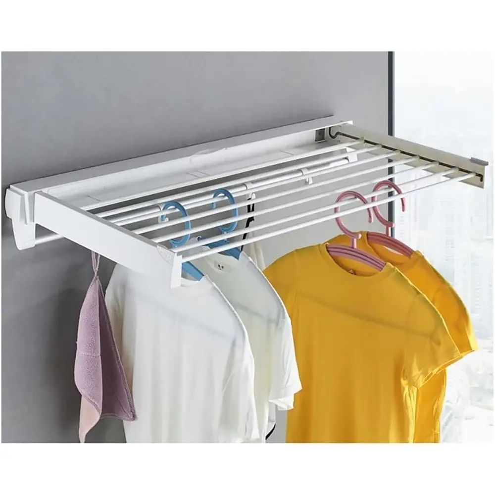 Складная вешалка для домашней одежды из нержавеющей стали, настенная, белая, 85,5x37,5x10,7 см
Складная вешалка для домашней одежды из нержавеющей стали, настенная, белая, 85,5x37,5x10,7 см