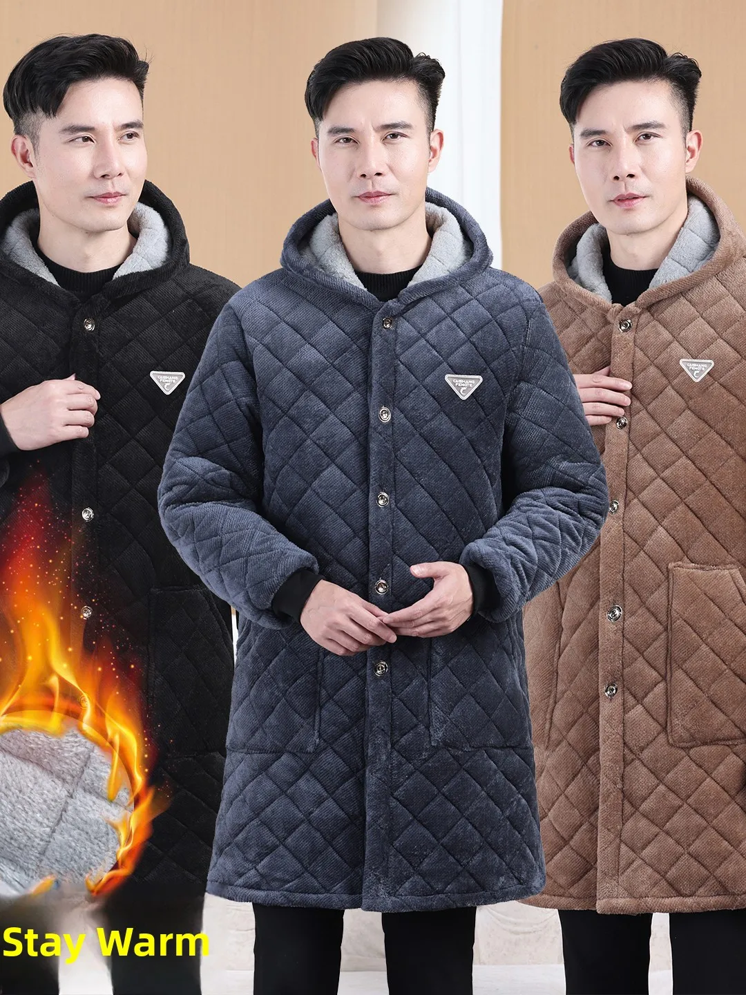 Men's Winter Jaet Fce Lined Thiened Cotton Coat Oversize Mid-Length Hooded Home Clothes Spwear Faion Urban Sle
Men's Winter Jaet Fce Lined Thiened Cotton Coat Oversize Mid-Length Hooded Home Clothes Spwear Faion Urban Sle